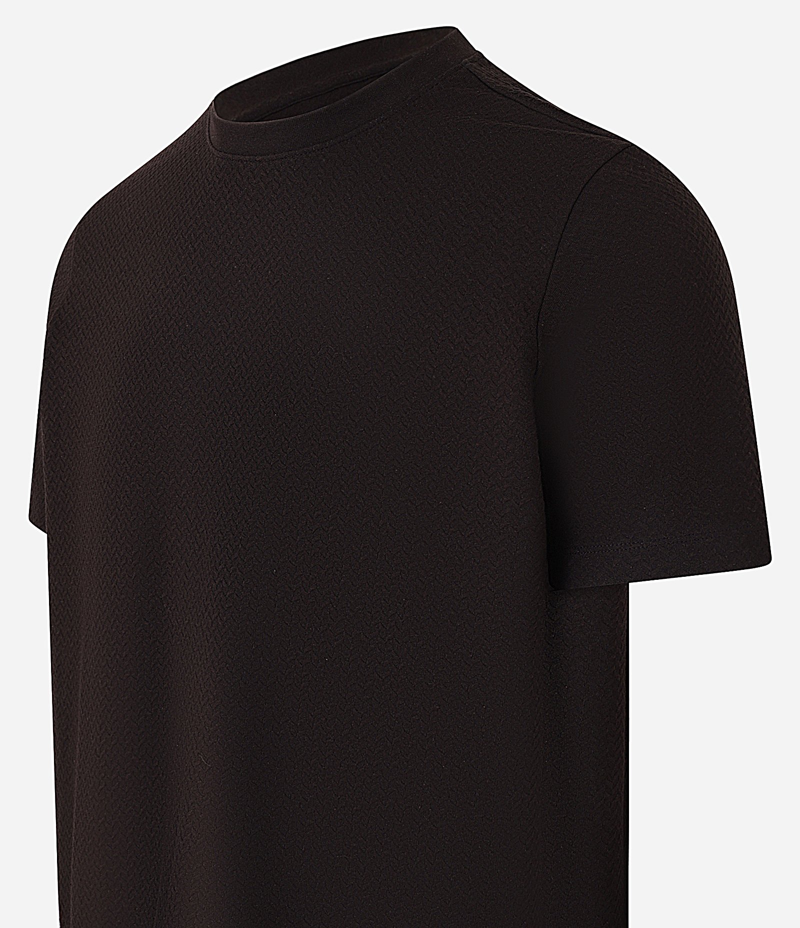 Camiseta Básica em Algodão com Textura Marrom 6