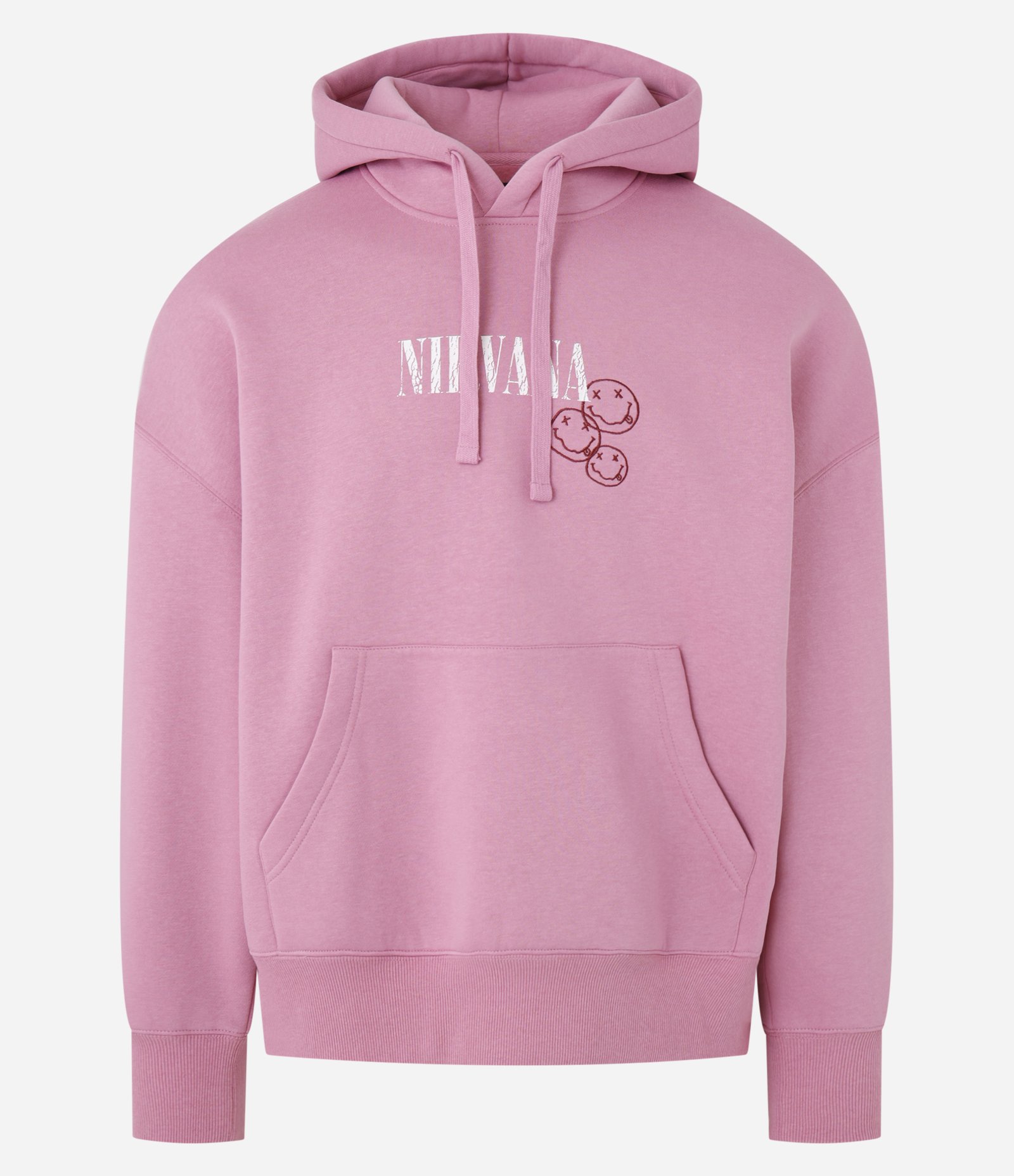 Moletom Boxy em Fleece com Estampa Smiley Nirvana Rosa 8