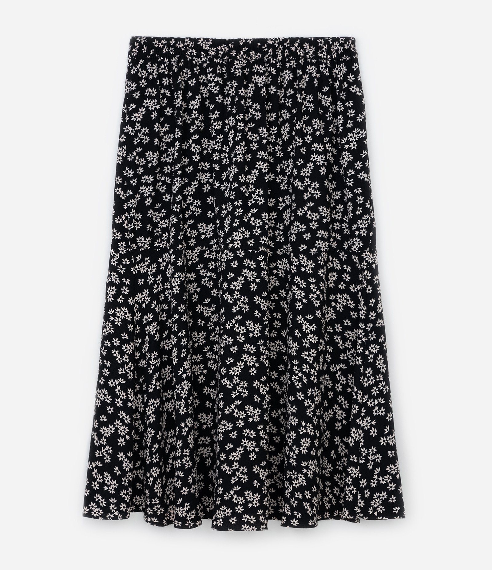 Saia em Crepe com Estampa Floral Liberty Curve & Plus Size Preto 6