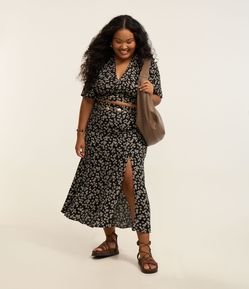 Saia em Crepe com Estampa Floral Liberty Curve & Plus Size