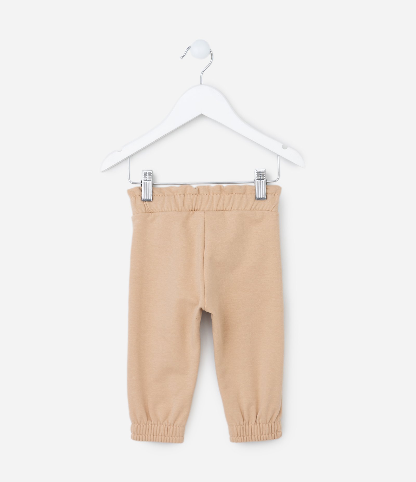 Calça Clochard Infantil Quentinha com Lacinho Aplicado - Tam 0 a 18 meses Bege 2