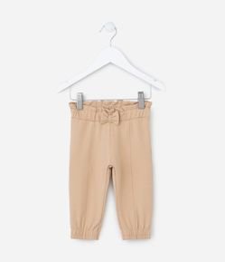 Calça Clochard Infantil Quentinha com Lacinho Aplicado - Tam 0 a 18 meses