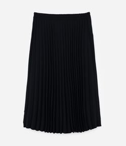 Saia Midi Plissada com Cós Elástico Curve & Plus Size