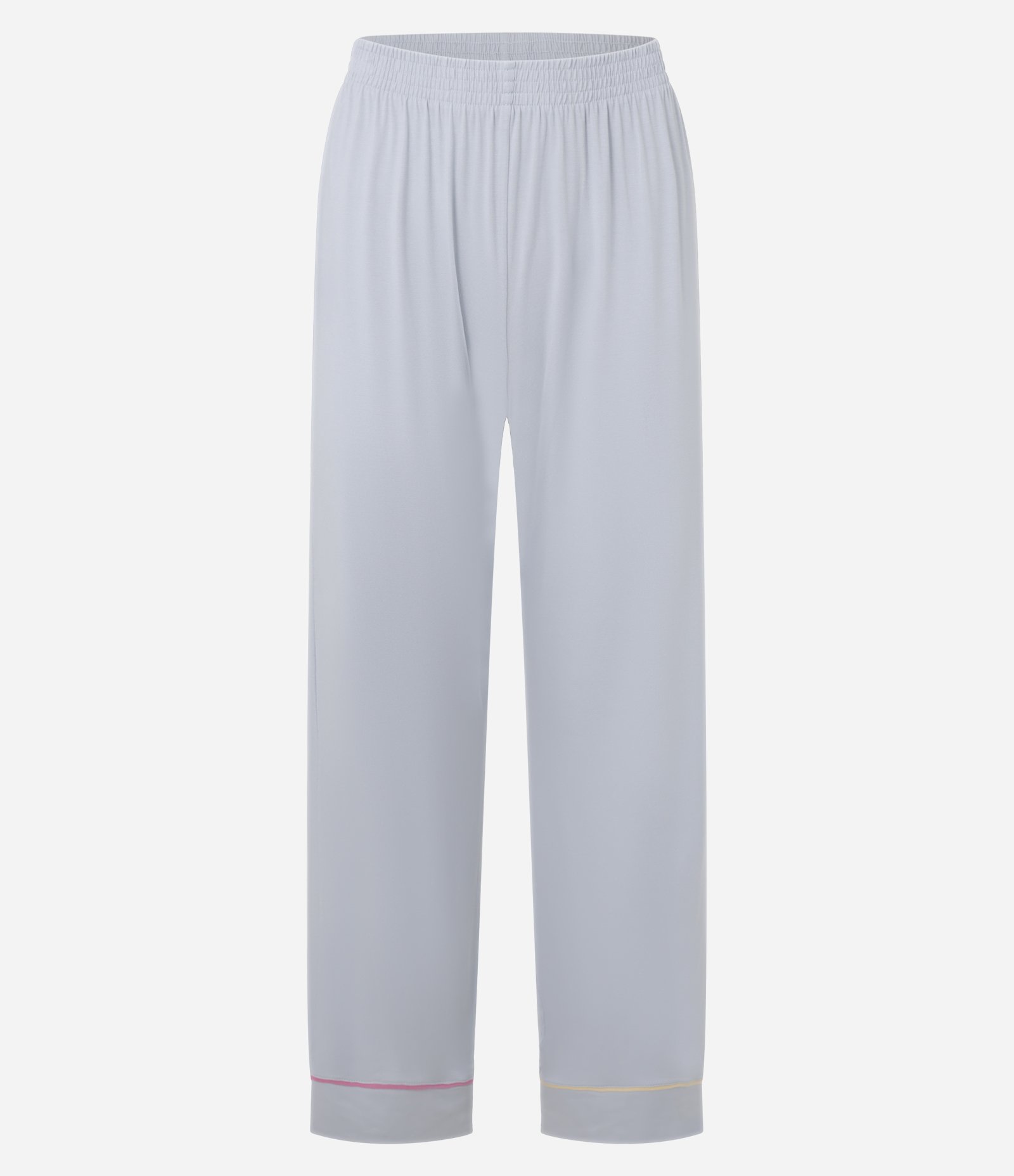 Pijama Americano em Viscolycra com Viés Contrastante Bicolor Azul 7