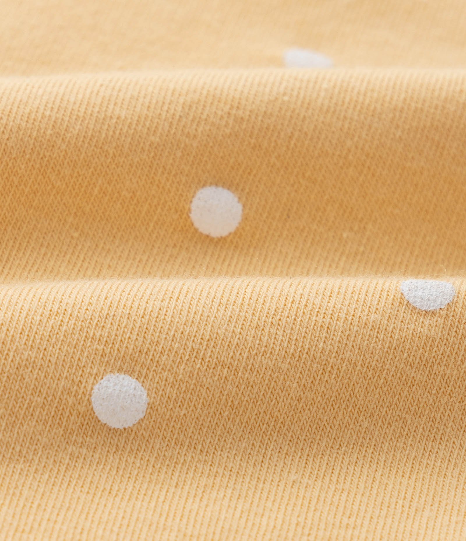 Conjunto Infantil Quentinho Poá com Babado e Bordado de Cereja - Tam 0 a 18 meses Amarelo 4