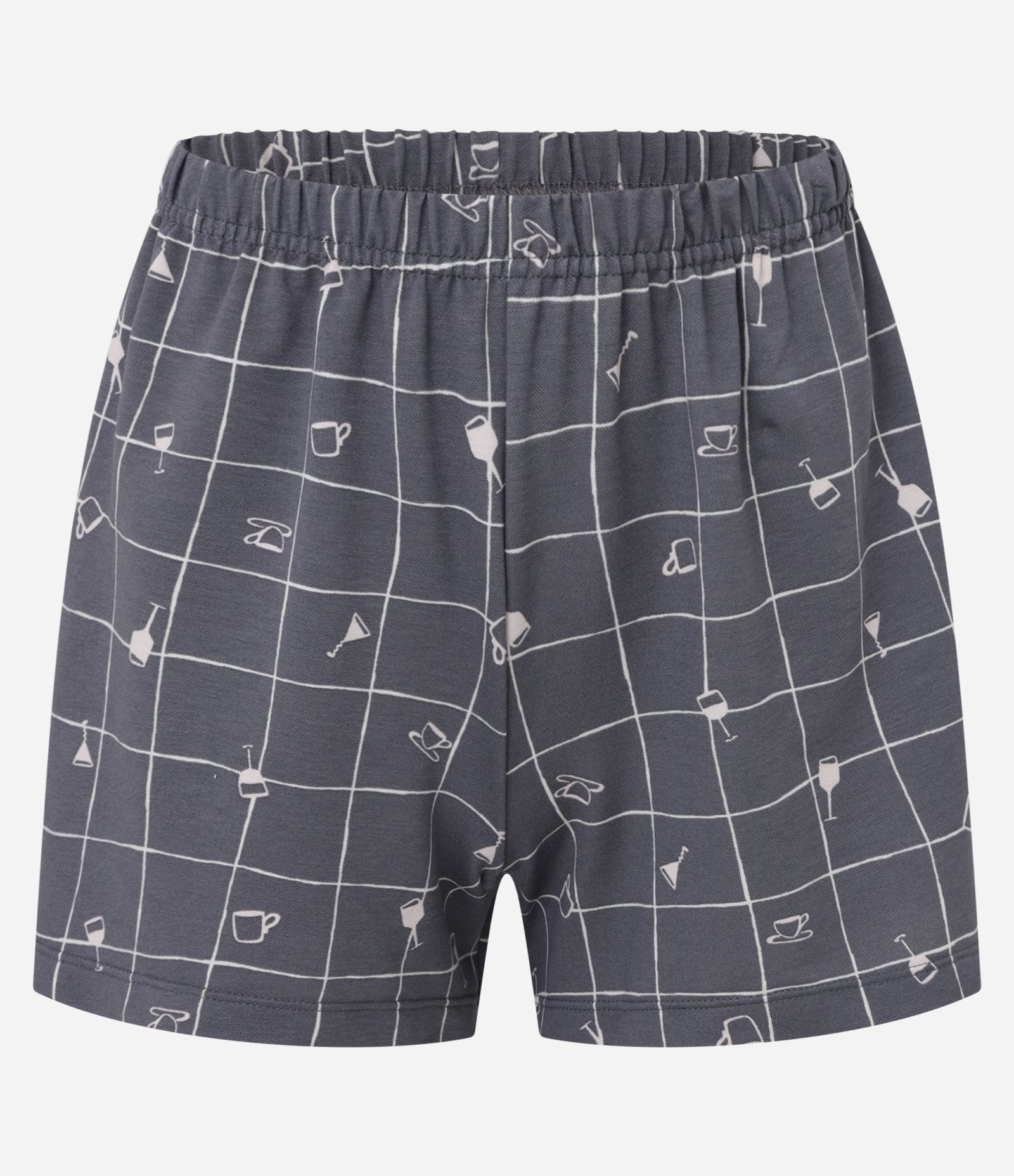 Pijama Short Doll com Lettering Champagne Please Rosa/Cinza 6