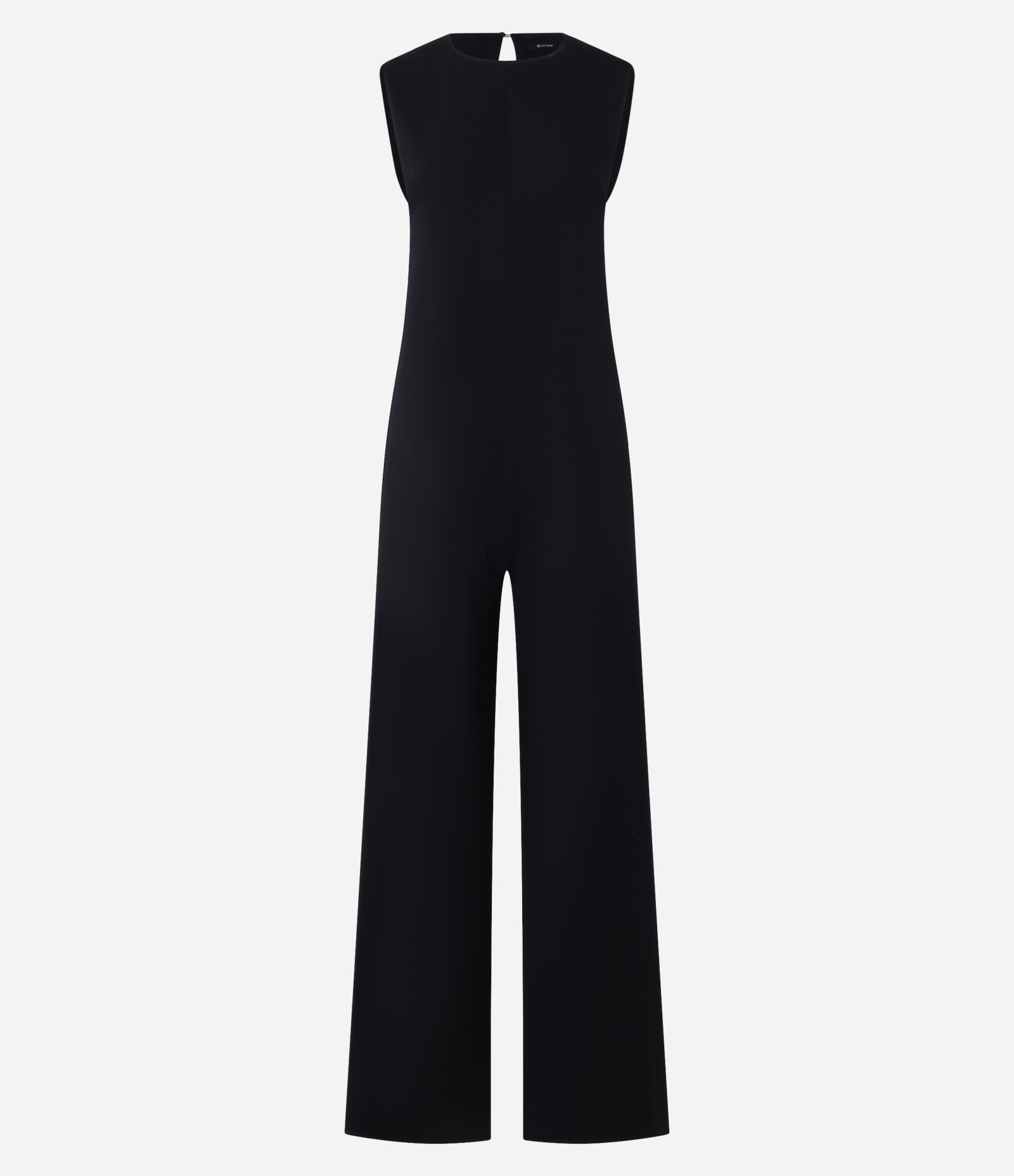 Macacão Pantalona em Crepe com Abertura nas Costas Preto 8