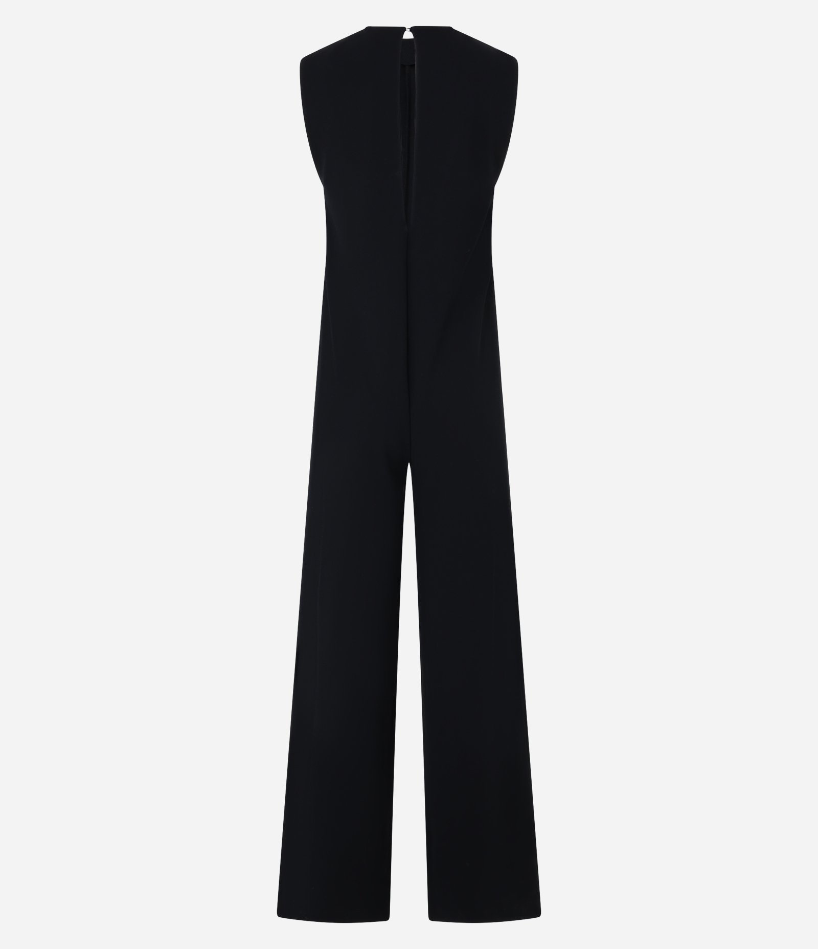 Macacão Pantalona em Crepe com Abertura nas Costas Preto 9