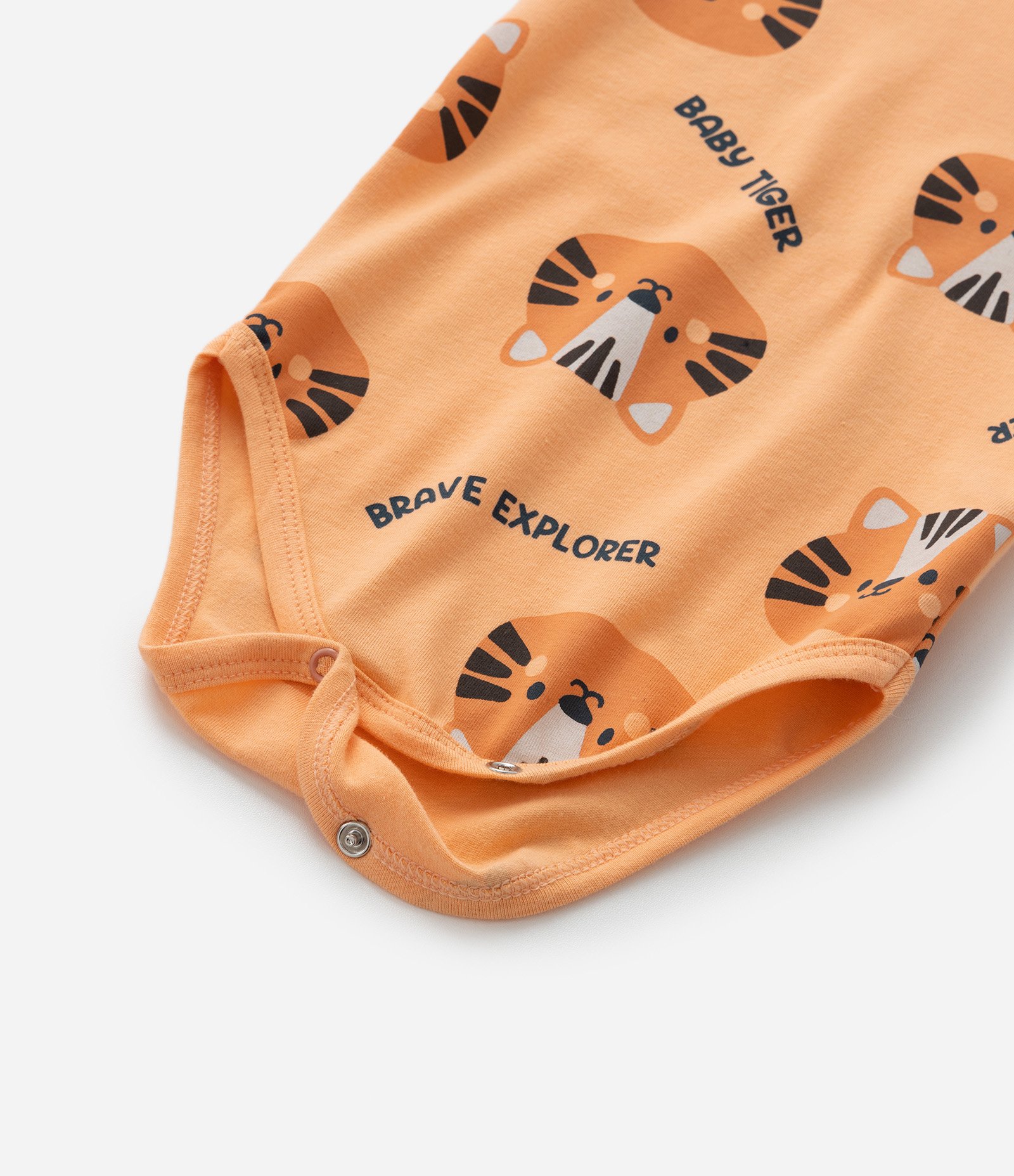 Body Infantil com Estampa Tigrinho - Tam 0 a 18 meses Laranja 5
