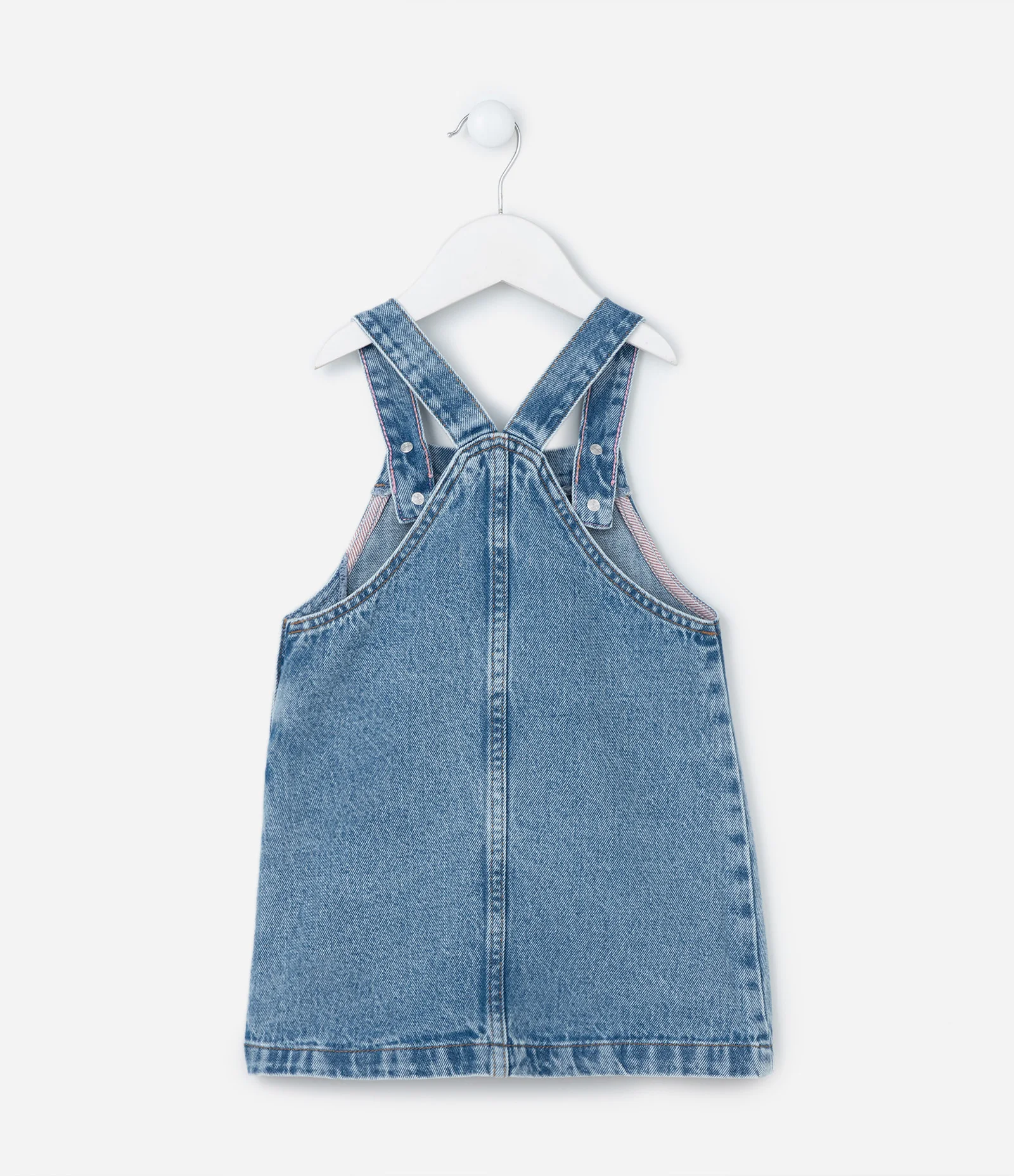 Salopete Infantil com Bordado Arco-Íris e Flores - Tam  1 a 5 Anos Azul 2