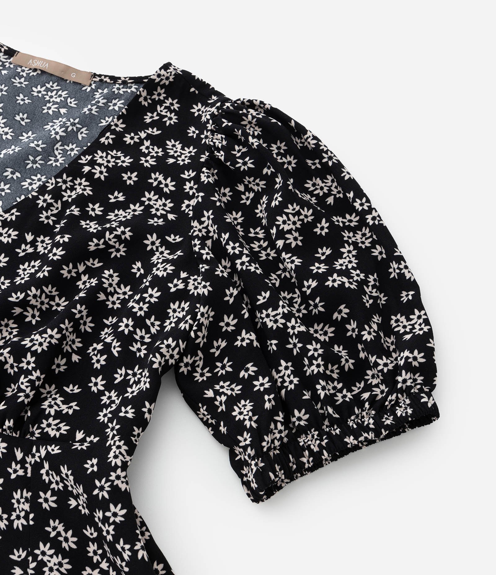 Vestido de Crepe com Estampa Floral Liberty Curve & Plus Size Preto 6