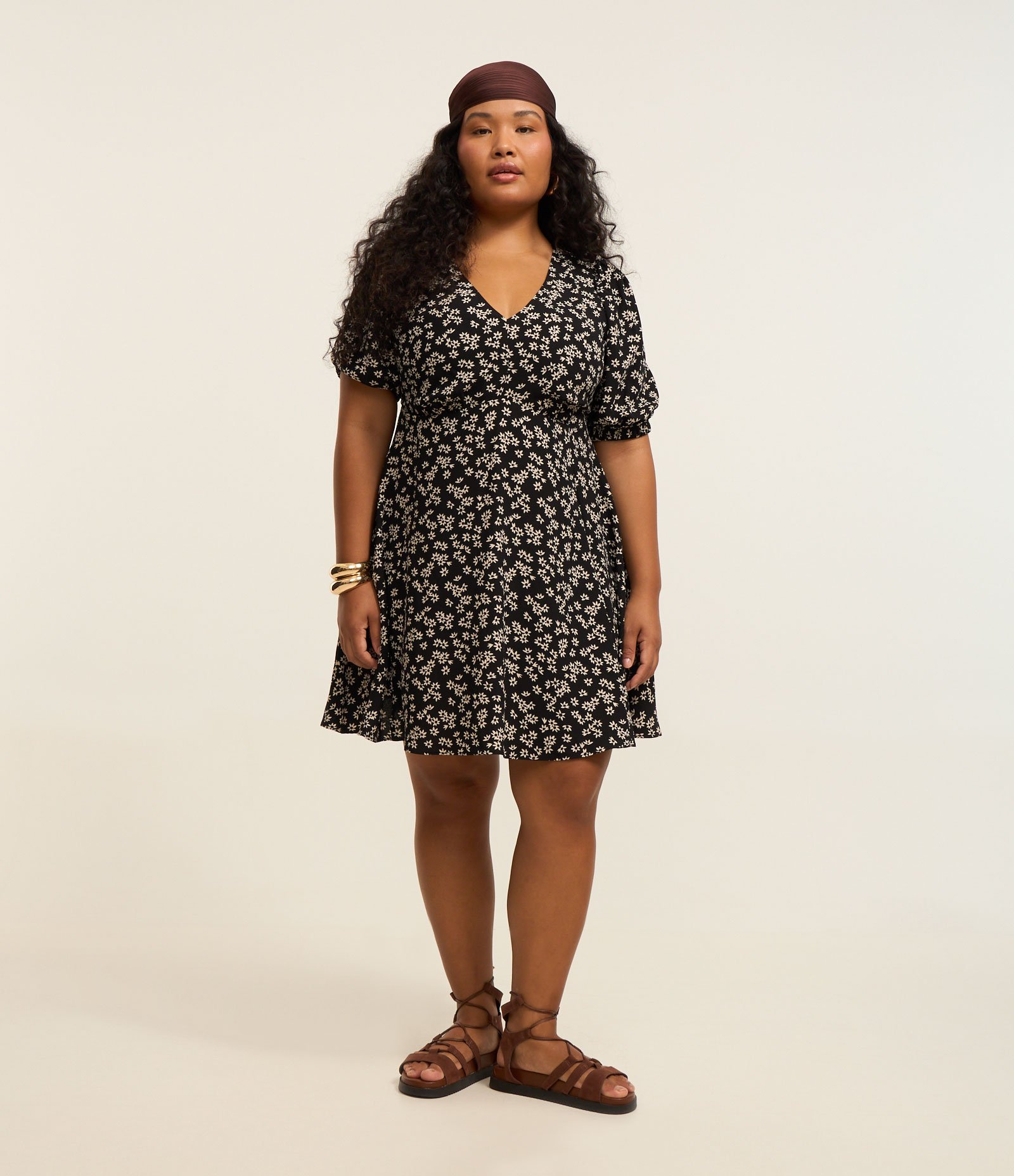 Vestido de Crepe com Estampa Floral Liberty Curve & Plus Size Preto 2