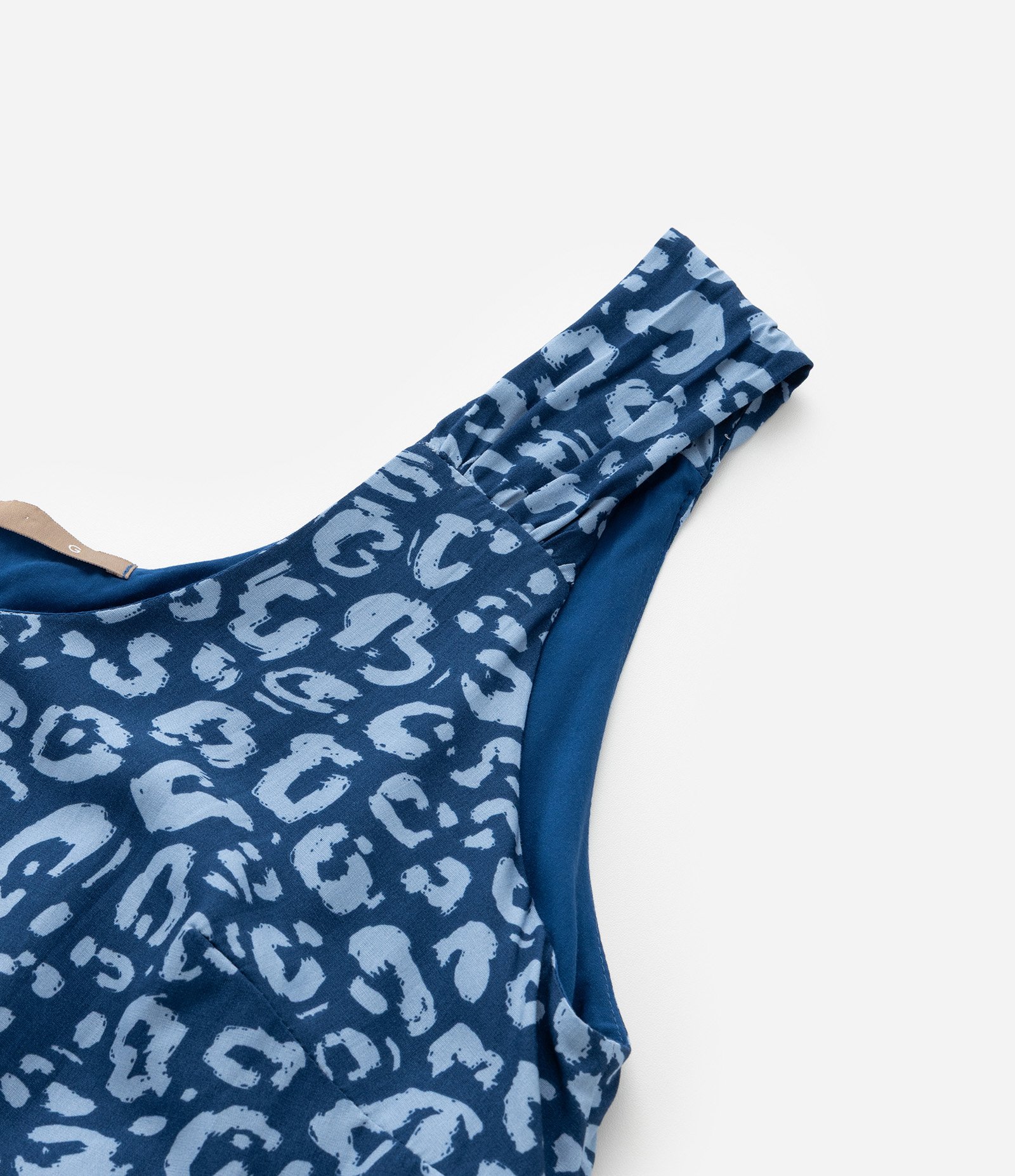 Regata Estampada Animal Print Onça Curve & Plus Size Azul 7