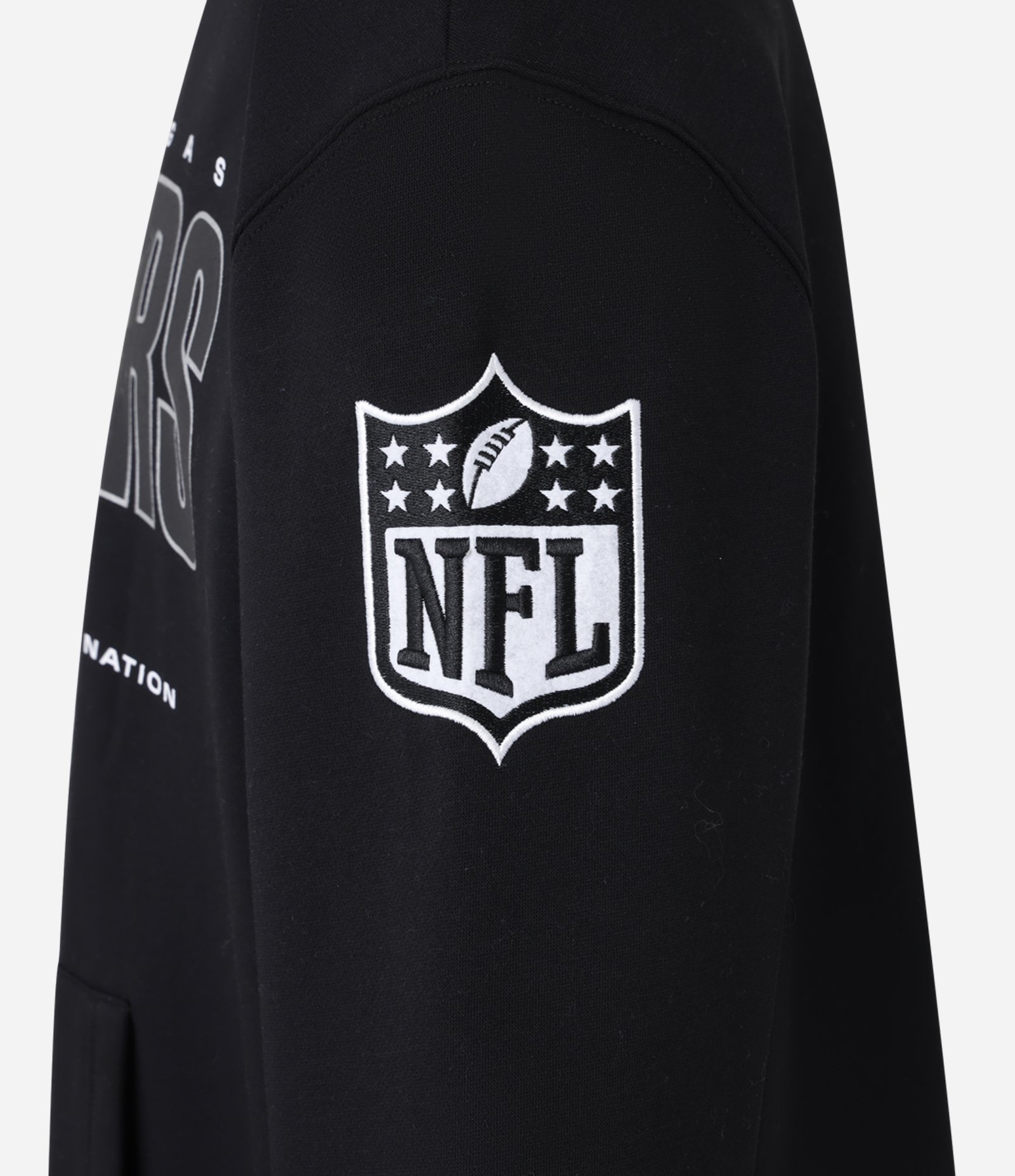 Blusão Relaxed em Fleece com Estampa NFL Raiders Preto 5