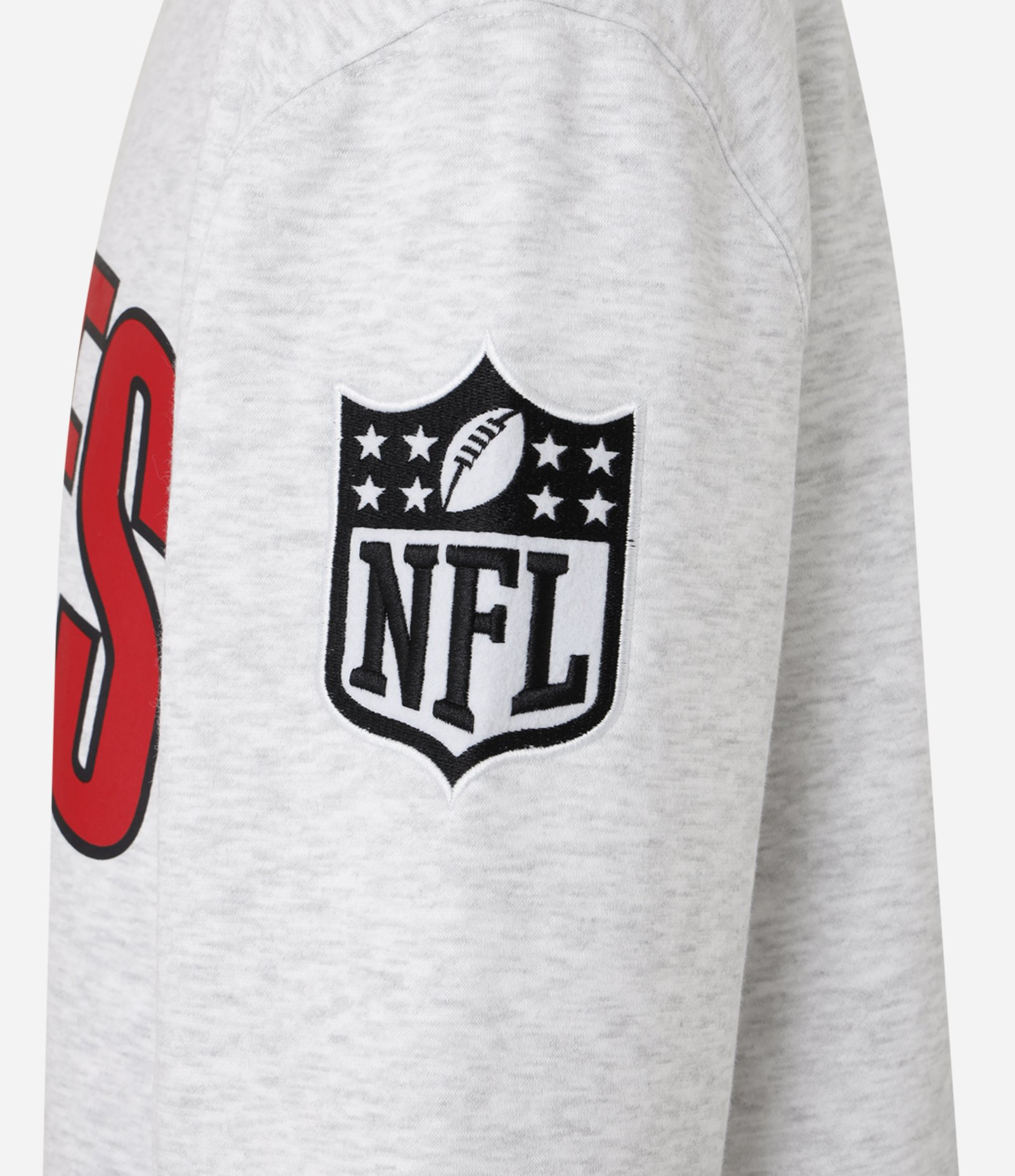 Blusão Relaxed em Fleece com Estampa NFL Chiefs Cinza 5