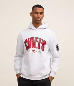 Blusão Relaxed em Fleece com Estampa NFL Chiefs