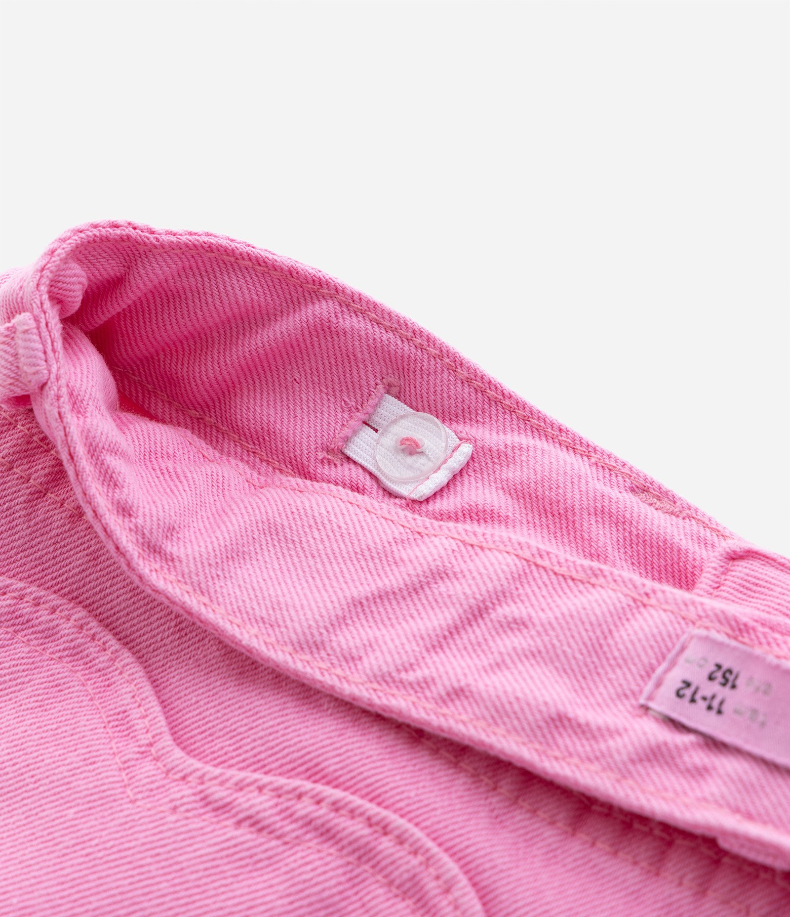 Calça Wide Leg Infantil com Bolsinhos Coração - Tam 5 a 14 Anos Rosa 4