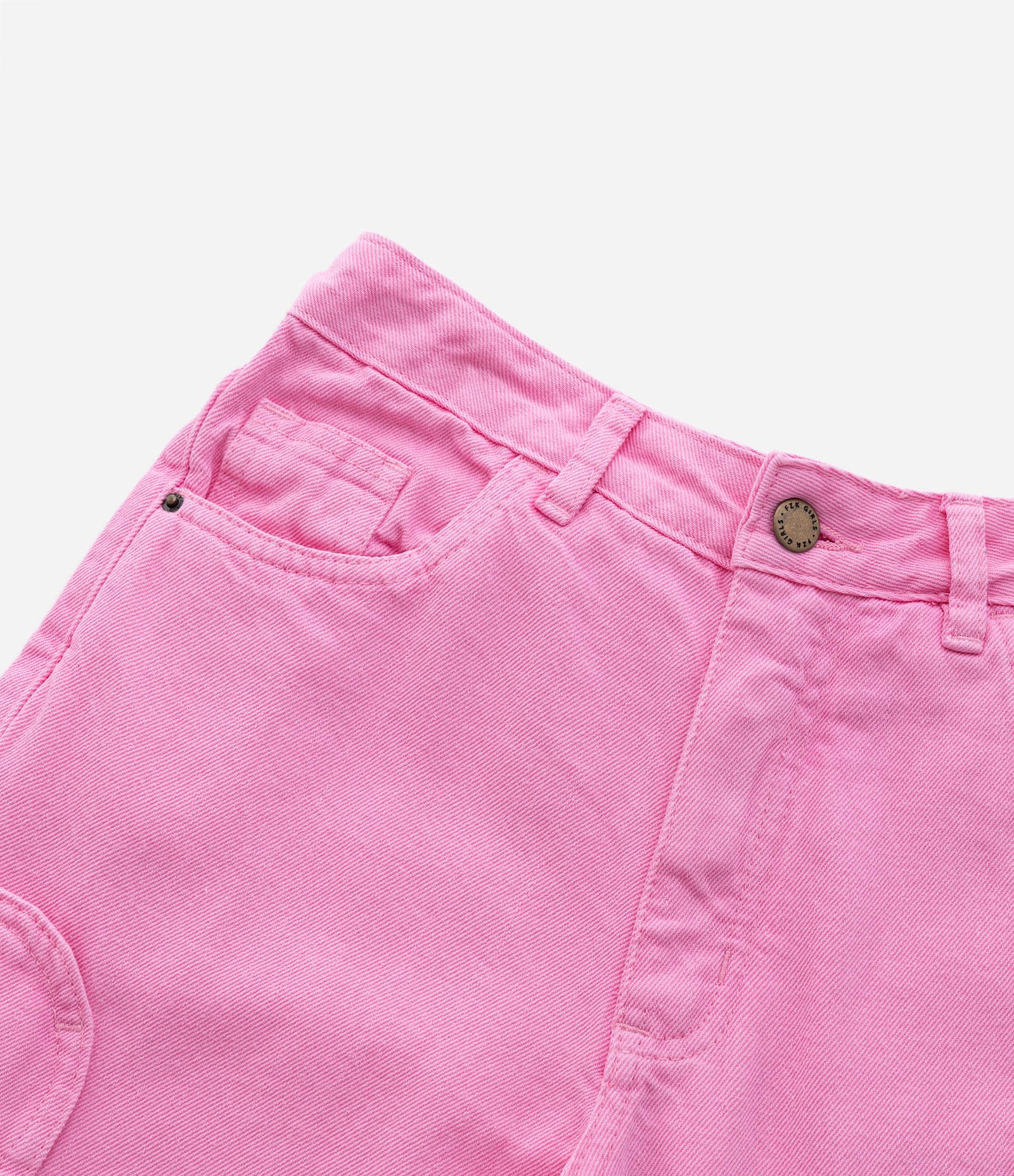 Calça Wide Leg Infantil com Bolsinhos Coração - Tam 5 a 14 Anos Rosa 5