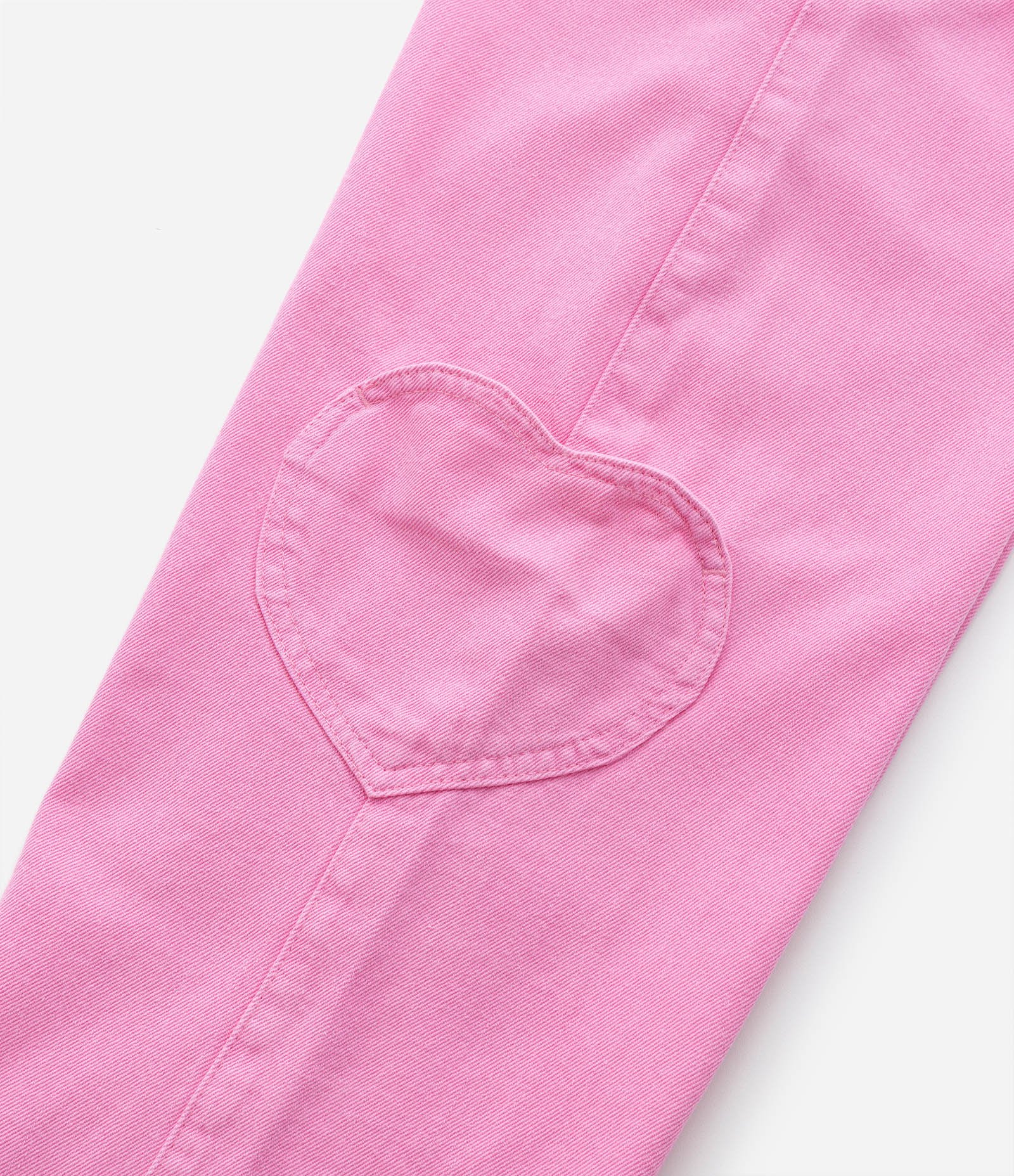 Calça Wide Leg Infantil com Bolsinhos Coração - Tam 5 a 14 Anos Rosa 6