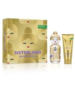 Kit Perfume Coffret Benetton United Colors Sisterland Golden Vanilla Eau de Parfum 80ml + Creme Corporal 75ml