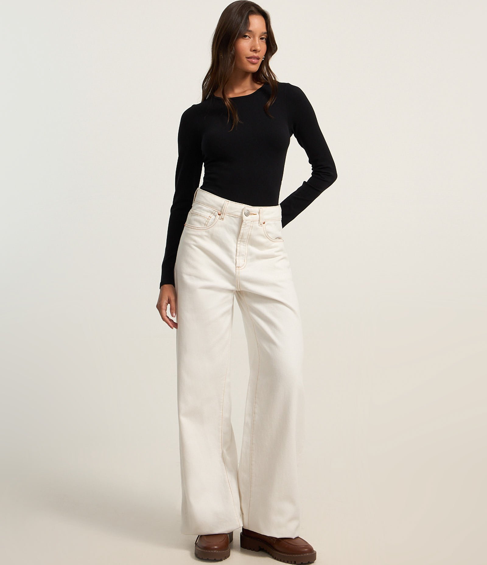 Body Seamless em Poliamida com Manga Longa Preto 2