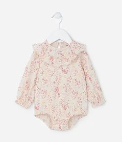 Body Infantil com Textura e Babadinhos - Tam 0 a 18 meses