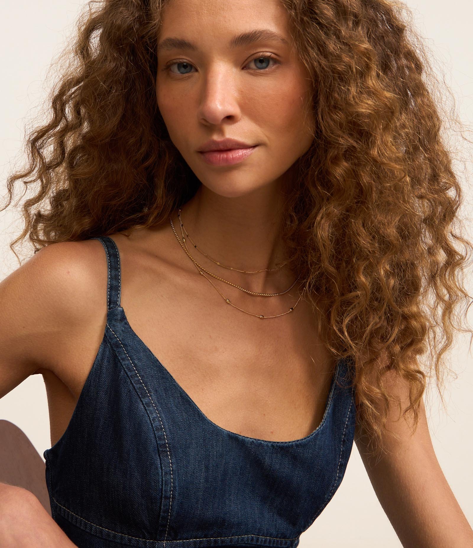 Conjunto Colares em 03 Camadas com Modelos Diversos Dourado 1