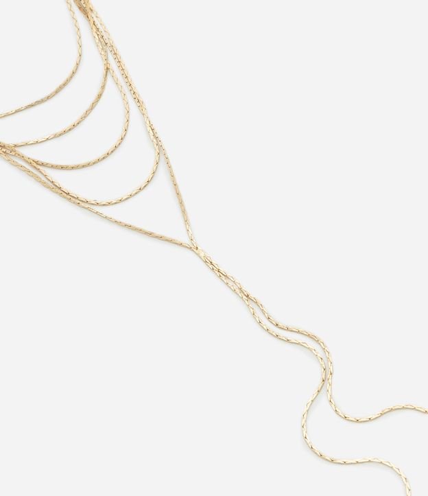 Colar Longo em Metal com Multicorrentes