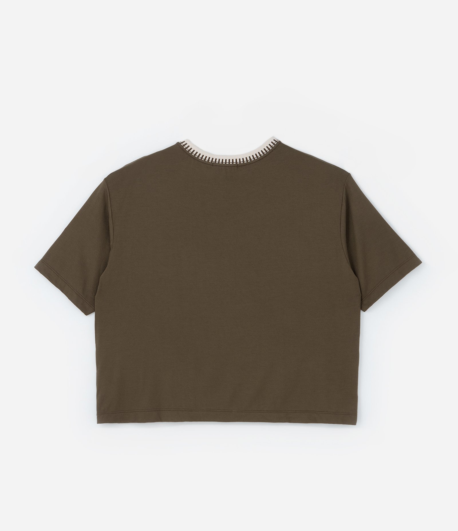 Blusa em Viscose com Gola de Tricô Curve & Plus Size Verde 6