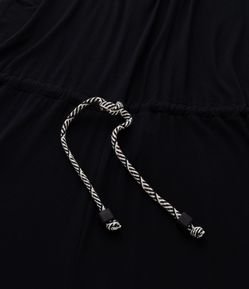 Macacão Longo em Crepe com Gola V de Tricô Curve & Plus Size