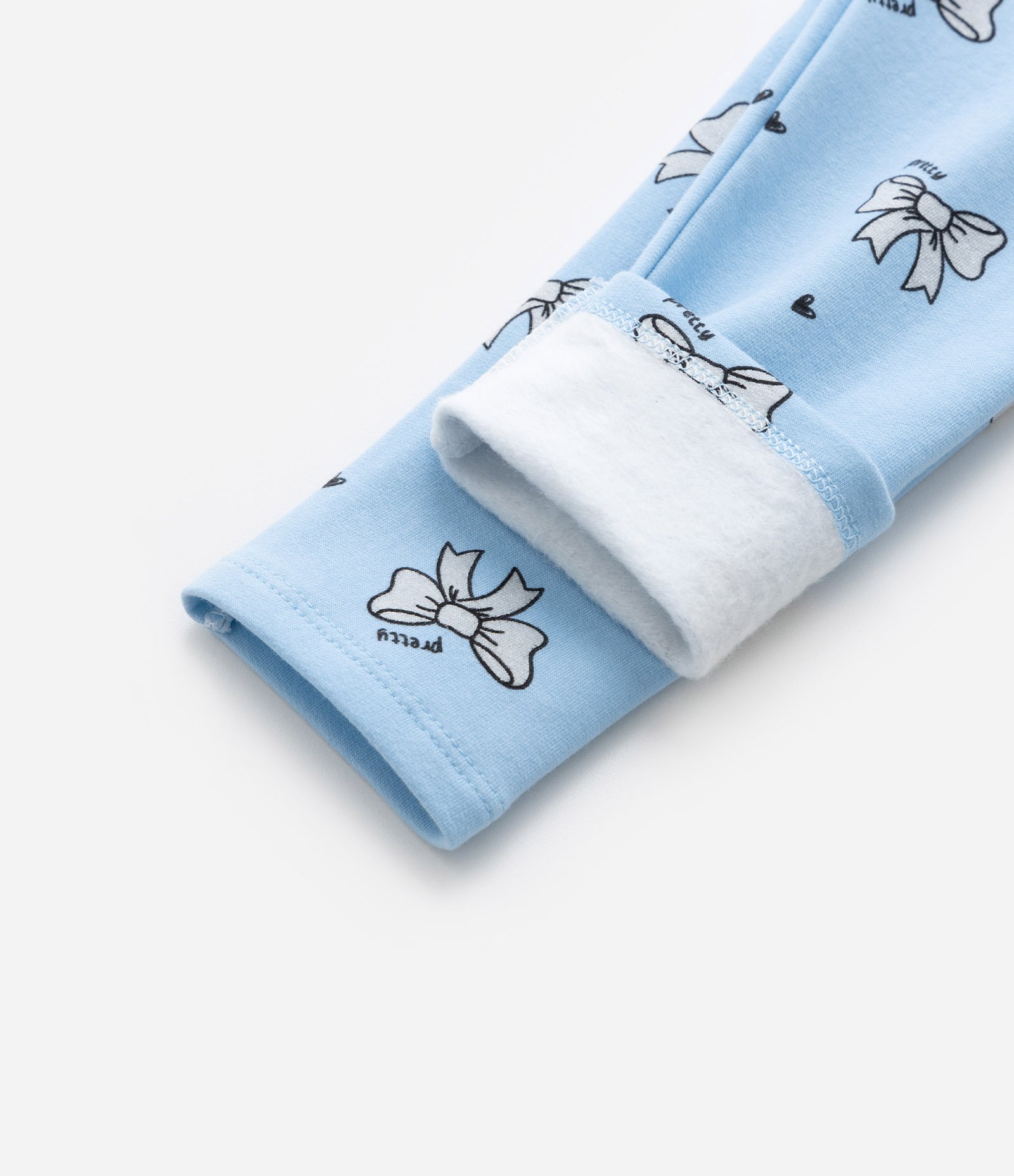 Calça Legging Infantil Quentinha com Estampa Laços - Tam 1 a 6 Anos Azul 4