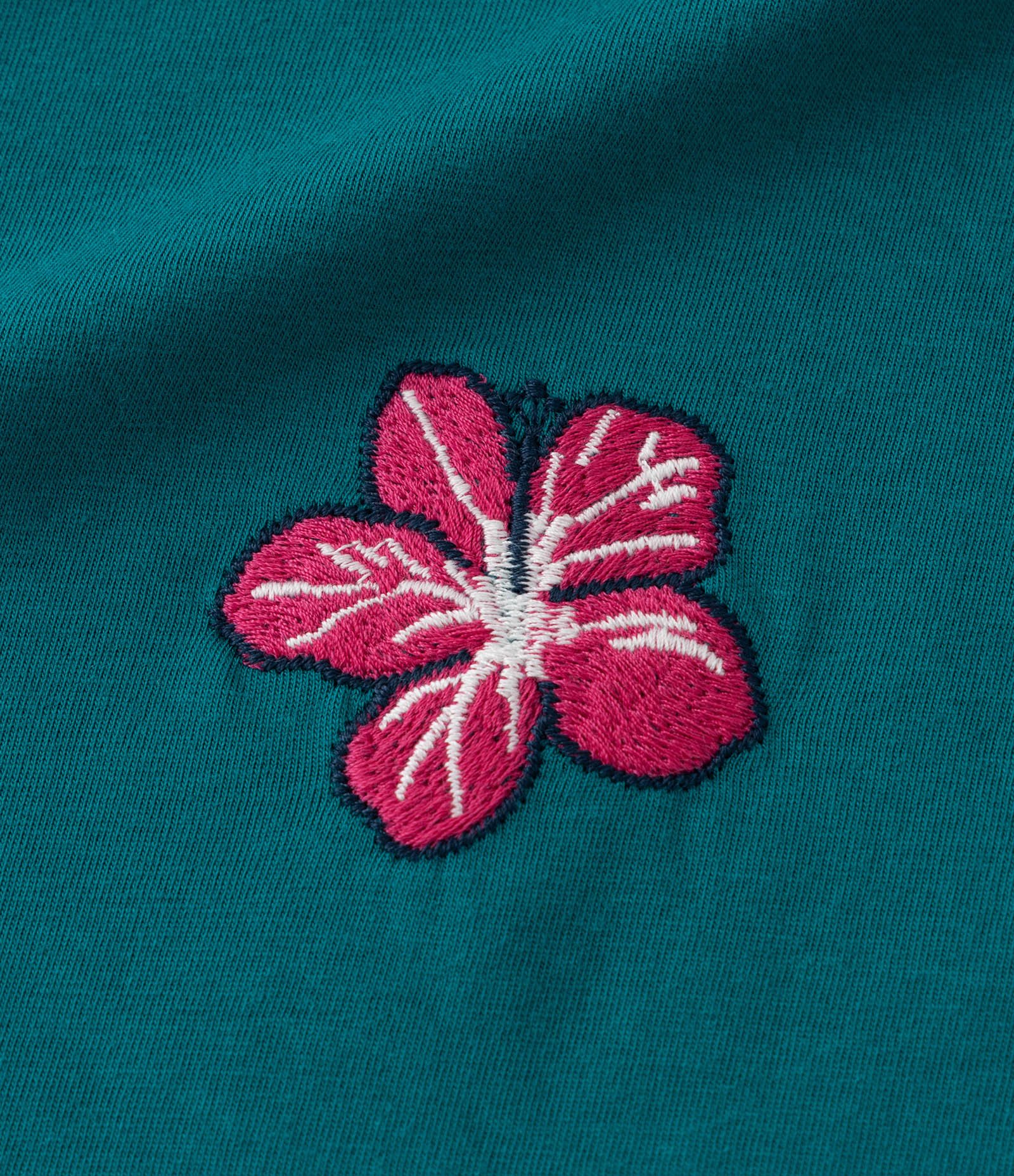 Blusa em Algodão com Bordado de Hibisco Curve & Plus Size Verde 6