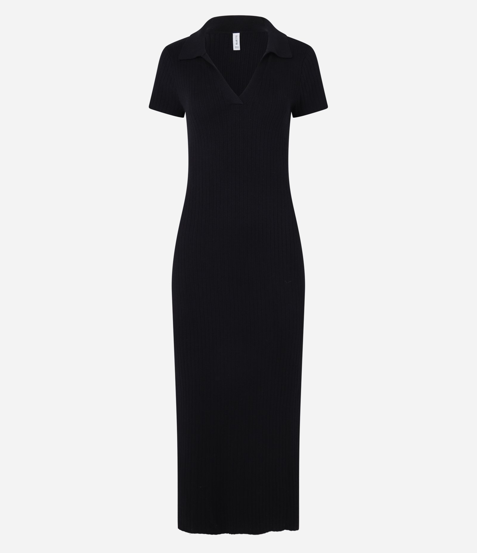 Vestido New Midi em Tricô com Gola Polo Preto 5