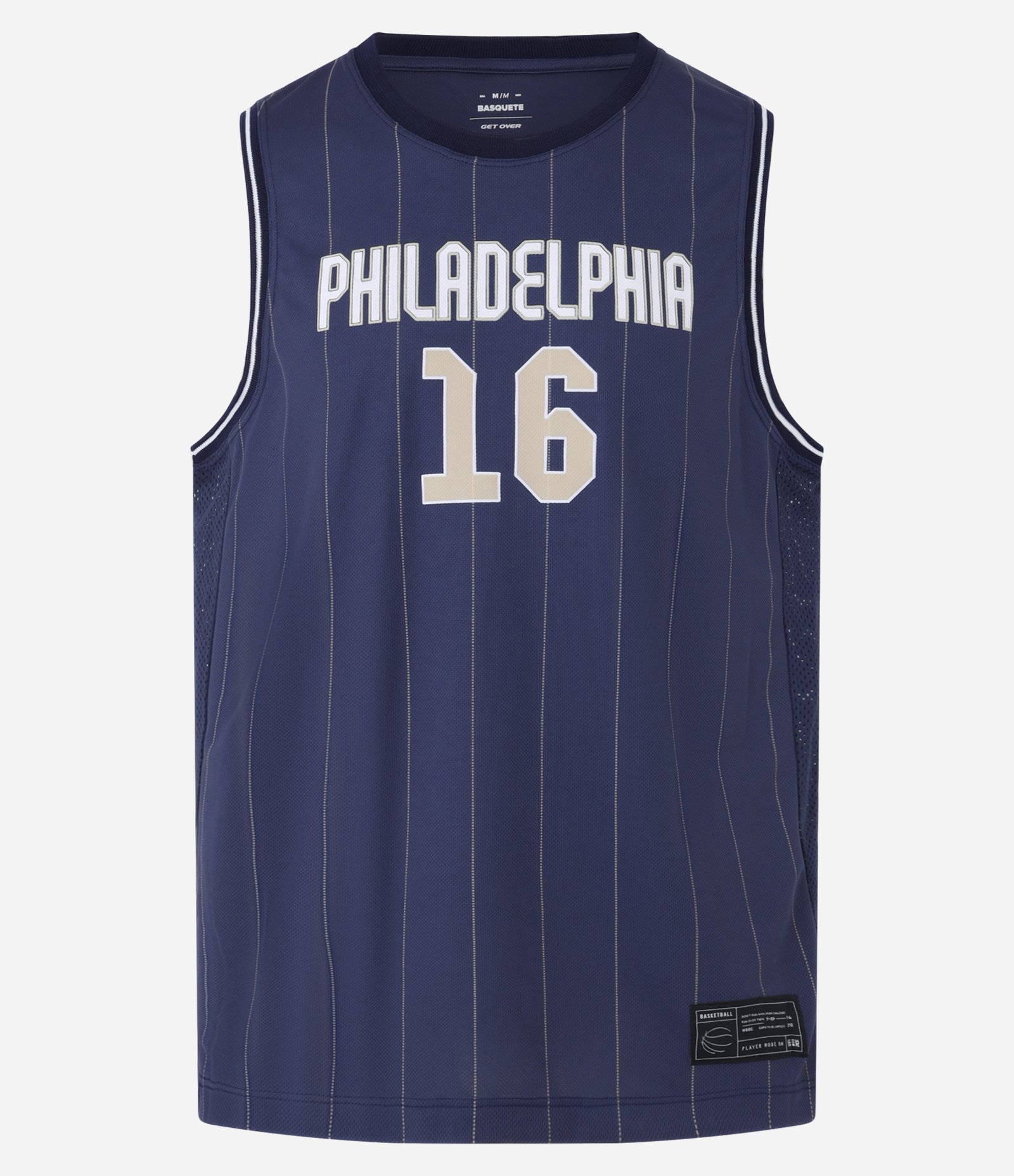 Regata Esportiva de Basquete em Tecnologia Dry com  Philadelphia e Listras Azul 7