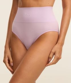 Calcinha Alta em Poliamida Seamless Canelada