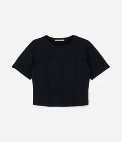 Blusa Corsetada em Cotton Curve & Plus Size