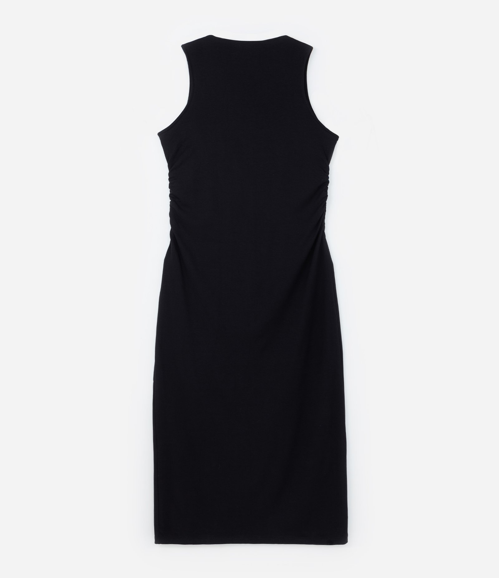 Vestido Midi em Moletinho com Franzido Curve & Plus Size Preto 4