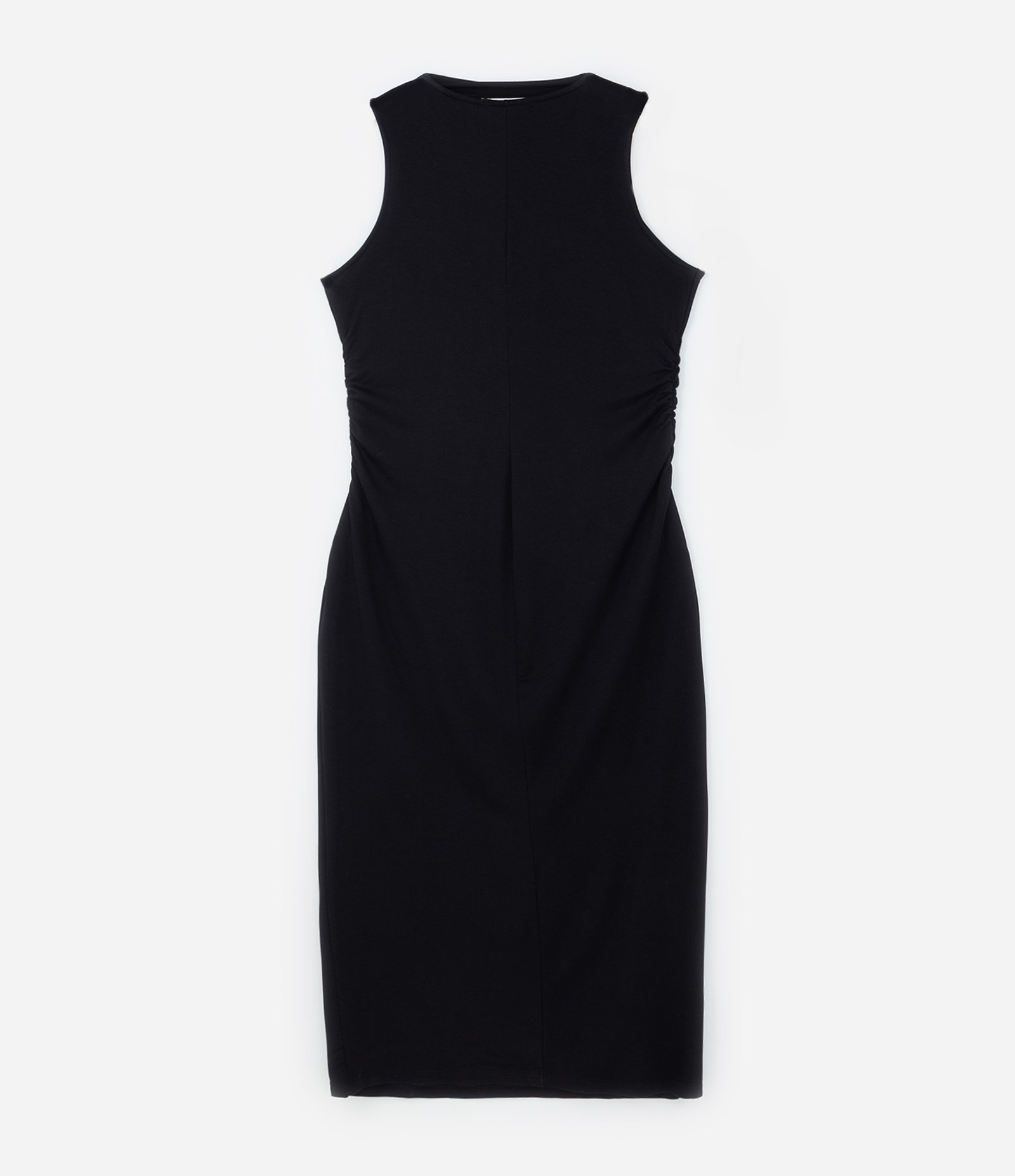 Vestido Midi em Moletinho com Franzido Curve & Plus Size Preto 5