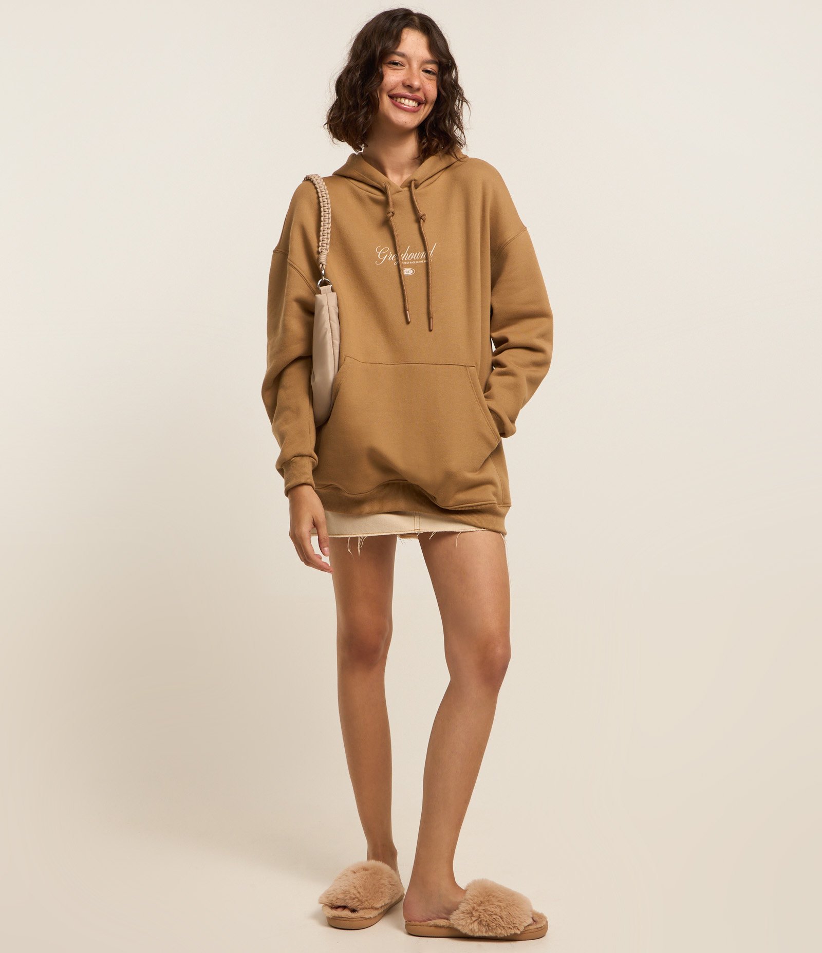 Casaco em Moletom com Capuz e Estampa Pet Lover Marrom 2