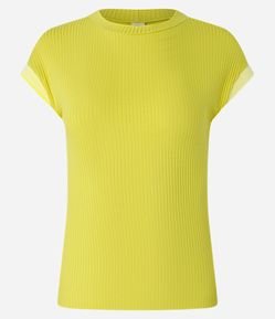 Blusa Sem Manga em Viscose com Cava Listrada