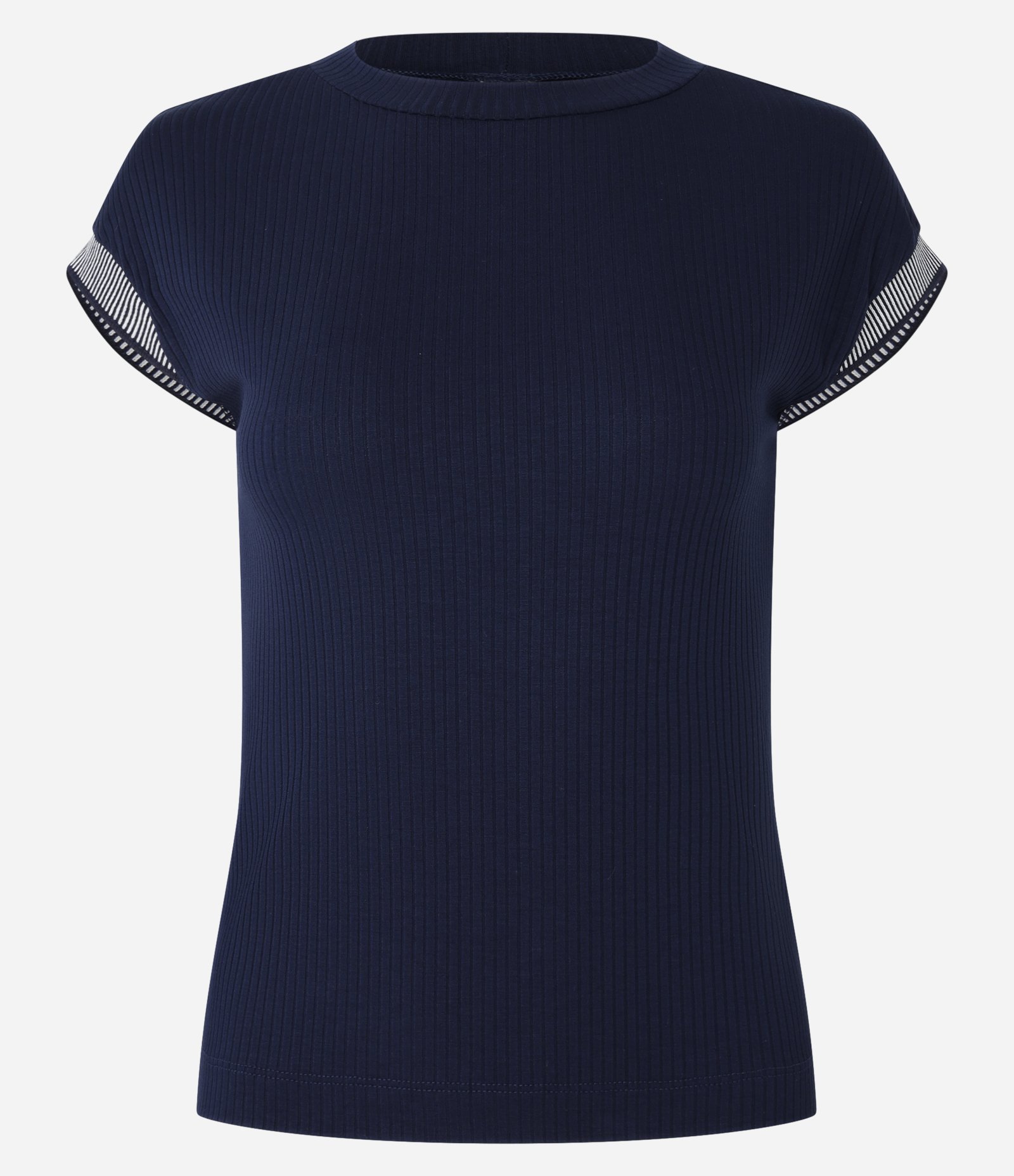 Blusa Sem Manga em Viscose com Cava Listrada Azul 5