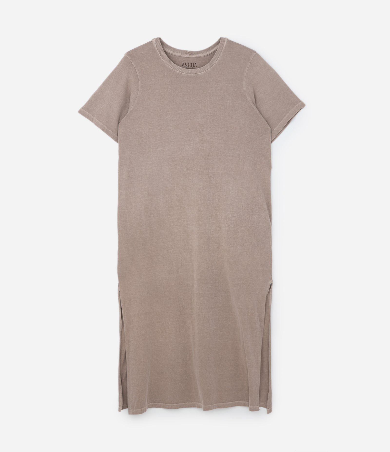 Vestido Midi em Algodão Efeito Estonado Curve & Plus Size Marrom 5