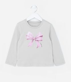 Blusa Infantil com Estampa Lacinho - Tam 1 a 6 Anos