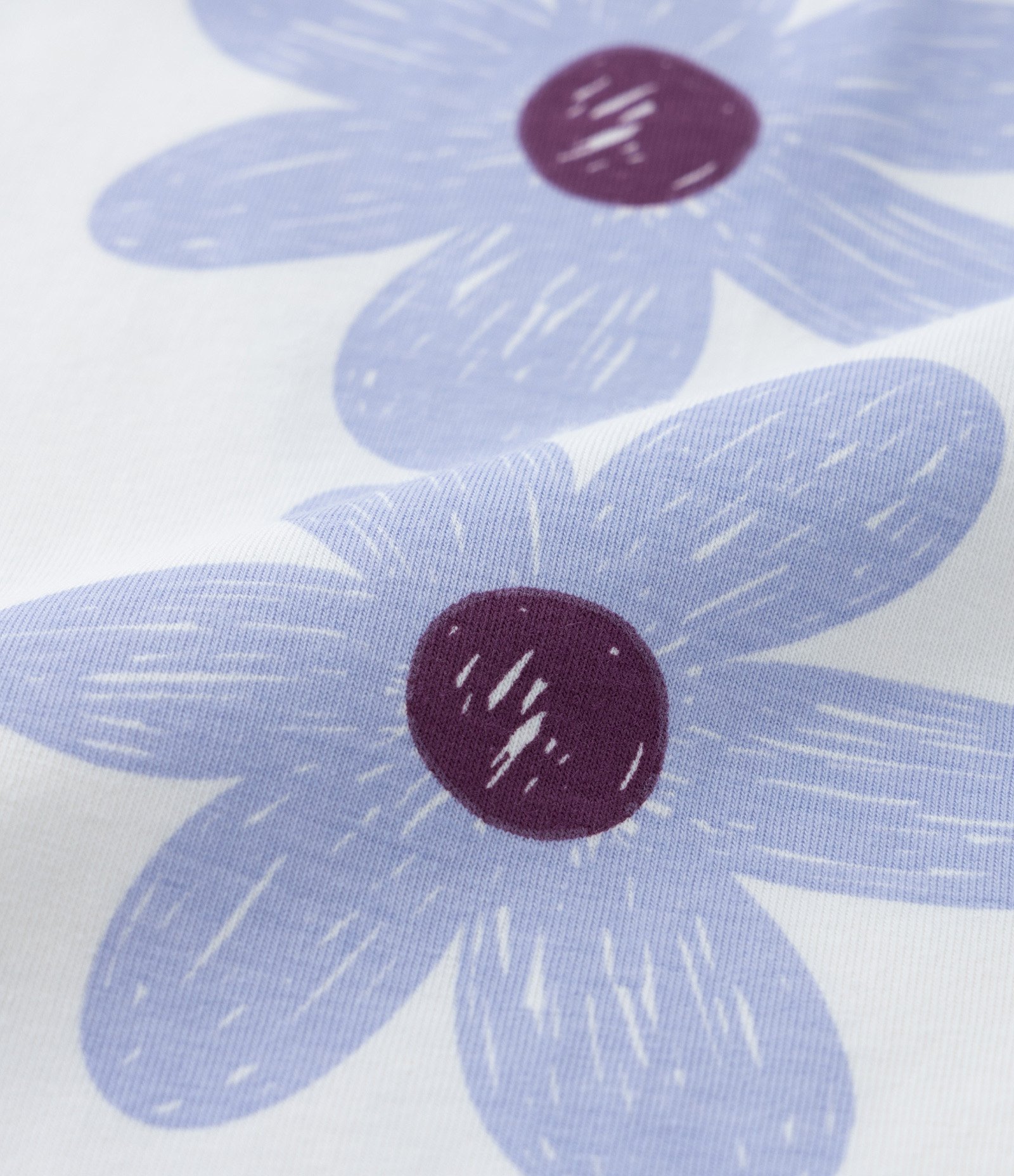 Regata Infantil com Estampa Floral - Tam 1 a 6 Anos Branco/Roxo 3