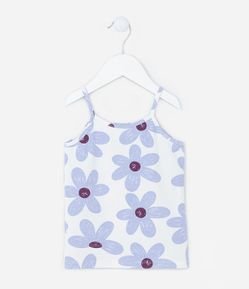 Regata Infantil com Estampa Floral - Tam 1 a 6 Anos