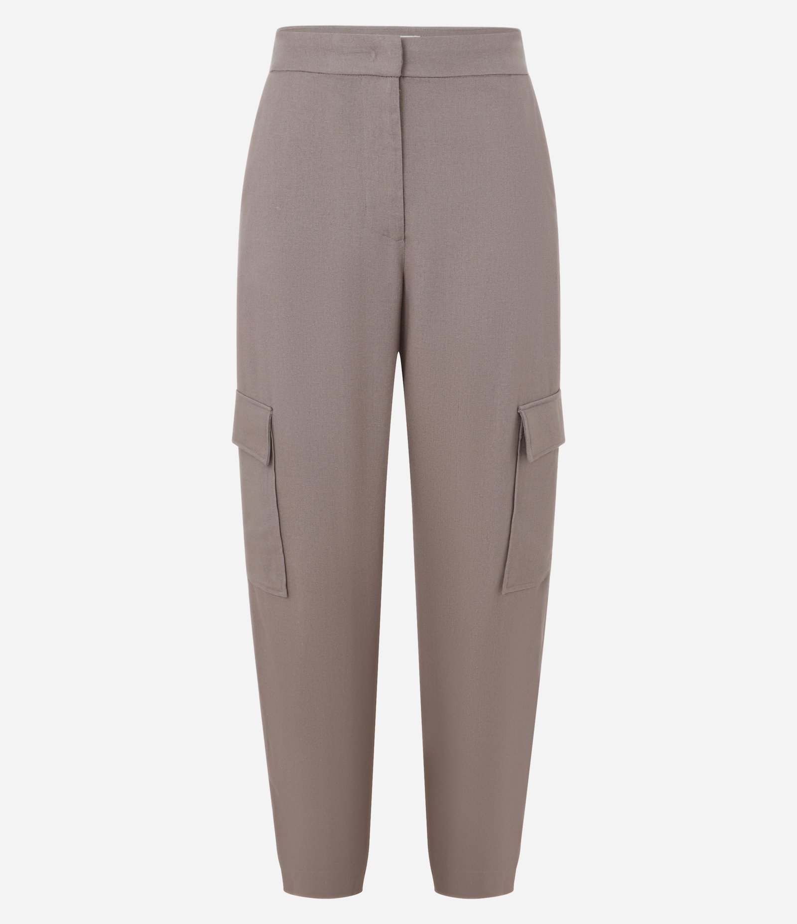 Calça Cenoura em Viscolinho com Bolsos Cargo Marrom 6