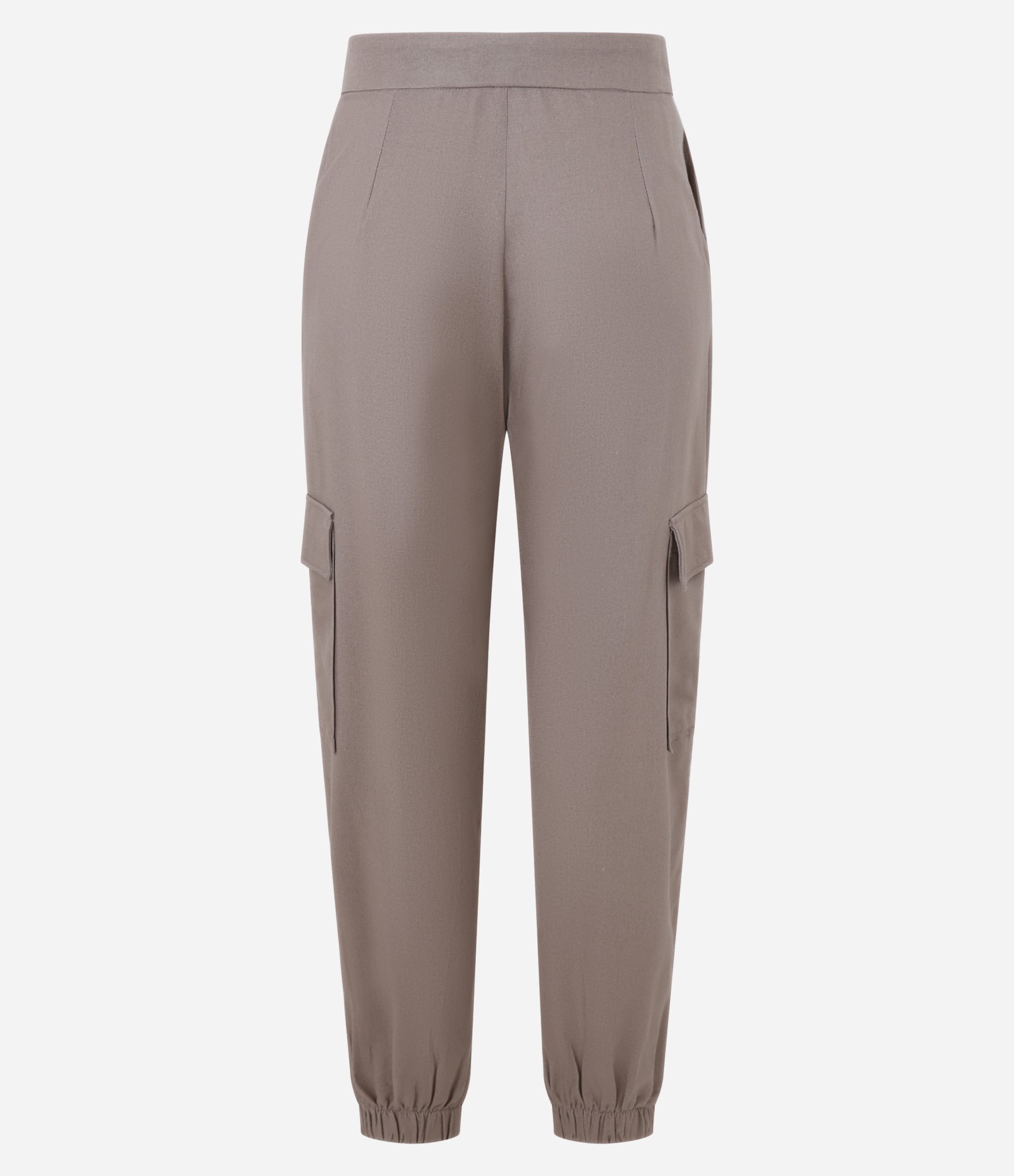 Calça Cenoura em Viscolinho com Bolsos Cargo Marrom 7