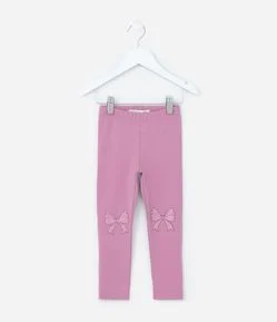 Calça Infantil com Lacinho Brilhoso - Tam 1 a 5/6 Anos