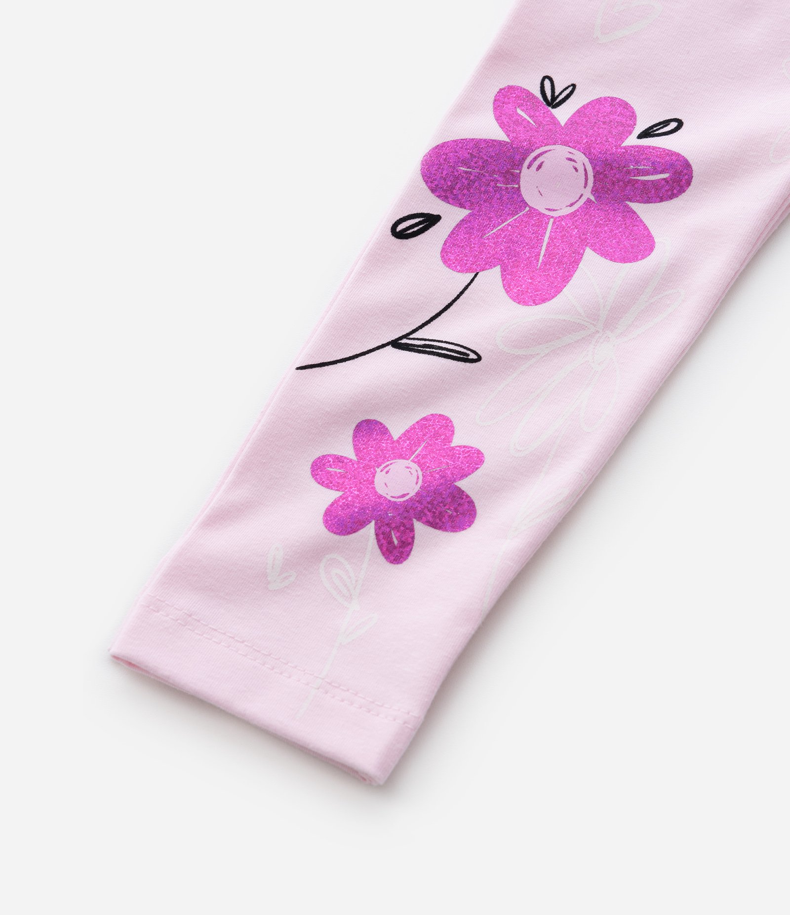 Calça Legging Infantil com Estampa de Florzinhas - Tam 1 a 6 Anos Rosa 3