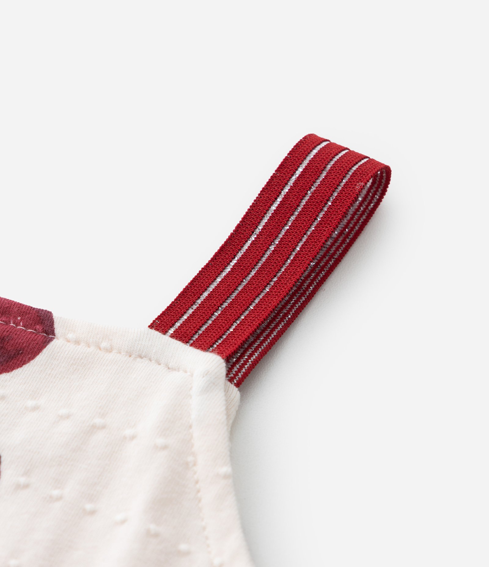 Vestido Infantil em Algodão com Estampa de Cerejas - Tam 1 a 6 Anos Off White/Vermelho 3